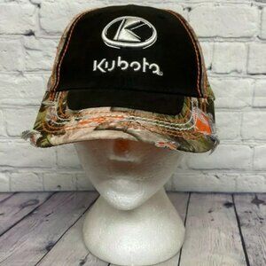 Kubota Distressed Hat Camo Baseball Cap Embroidered One Size Strap Back CHOKO